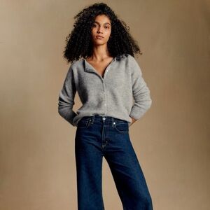 Sezane Gaspard Grey Mohair Cardigan